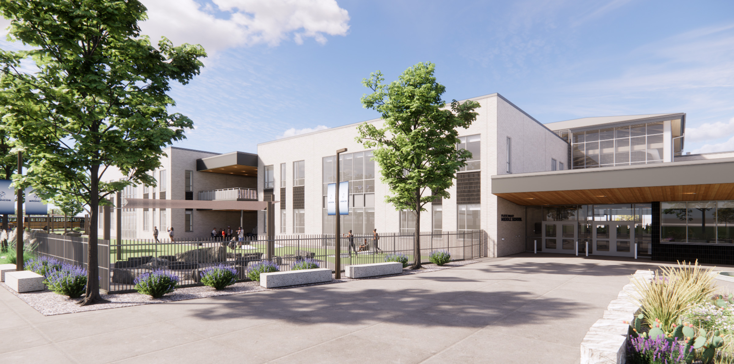 Platte Valley Middle School - RB+B Architects, image size:2400x1190